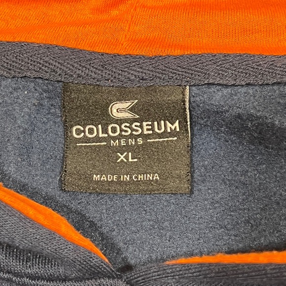 Colosseum Auburn Tigers Navy Orange Hoodie Sweatshirt Mens XL NCAA College - Picture 4 of 8